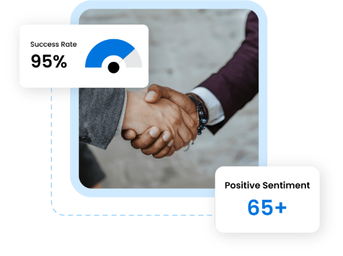 JOTIQ success rate dashboard showing automated outreach results and performance metrics